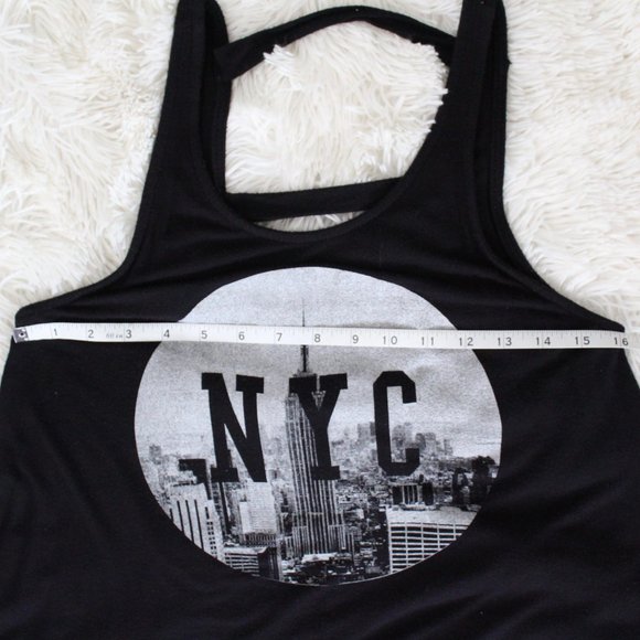 NYC Black Tank Dress with Caged Back XS/S - Picture 9 of 11